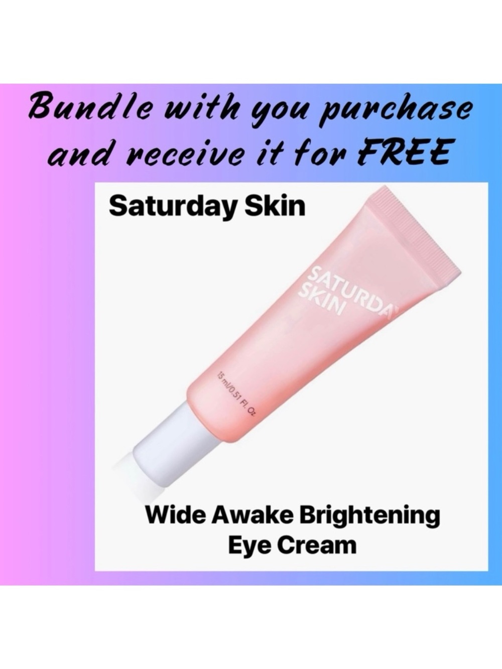 Saturday Skin Eye Cream Brightening